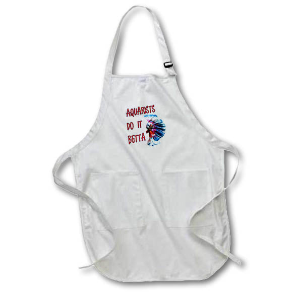 Apron - Aquarists Do It Betta Fun Quote Vector Art - Betta Fish