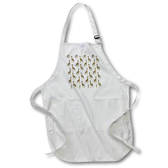 Apron - Chic Giraffes On A White Background Pattern Patterns