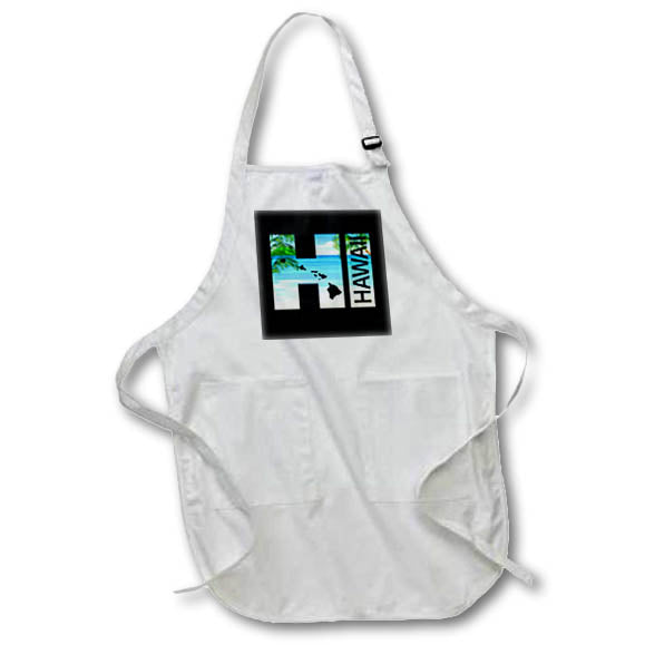 Apron - HI Hawaii vacation design of a beach painting. Creative Studios - Hawaii