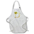 Apron - Pretty Sunflowers Image Of Gold Ornamental Monogram Initial D Monogram
