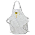 Apron - Pretty Sunflowers Image Of Gold Ornamental Monogram Initial P Monogram