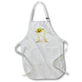 Apron - Pretty Sunflowers Image Of Gold Ornamental Monogram Initial R Monogram
