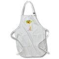 Apron - Pretty Sunflowers Image Of Gold Ornamental Monogram Initial T Monogram