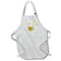Apron - Pretty Sunflowers Image Of Gold Ornamental Monogram Initial V Monogram
