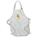Apron - Pretty Sunflowers Image Of Gold Ornamental Monogram Initial Y Monogram