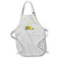 Apron - Pretty Sunflowers Image Of Gold Ornamental Monogram Initial Z Monogram