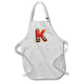 Apron - Strawberry Image Of Cookie Monogram Initial K Monogram