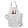 Apron - Strawberry Image Of Cookie Monogram Initial W Monogram