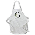 Apron - Pretty Tropical Leaf Monogram Initial G Monogram