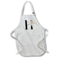 Apron - Pretty Tropical Leaf Monogram Initial H Monogram