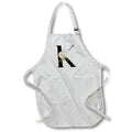Apron - Pretty Tropical Leaf Monogram Initial K Monogram