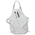 Apron - Pretty Tropical Leaf Monogram Initial W Monogram