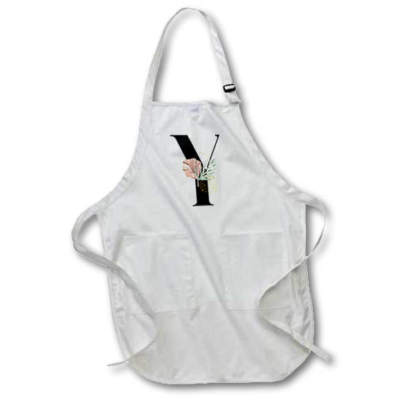 Apron - Pretty Tropical Leaf Monogram Initial Y Monogram