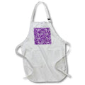 Apron - Modern Purple and White Light Bulb Pattern Patterns