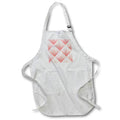 Apron - Pretty Peachy Pink Diamond Damask Pattern Patterns
