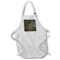 Apron - Glam Black and Image Of Gold Heart Pattern Patterns
