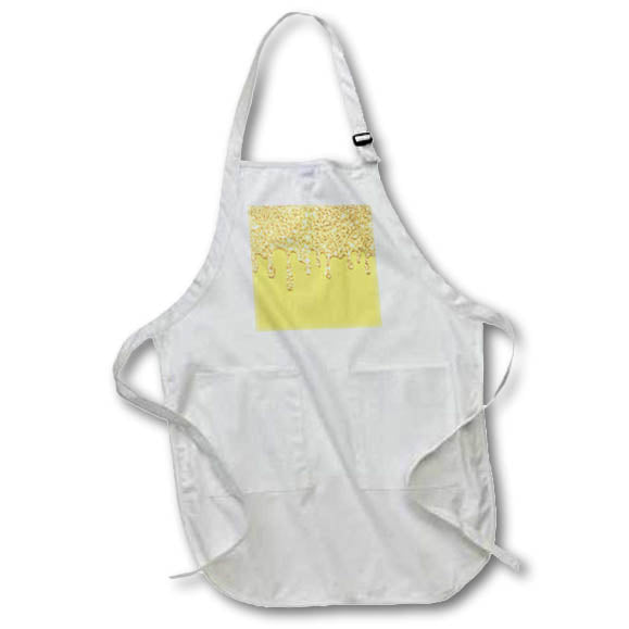 Apron - Glam Yellow Image Of Dripping Glitter Patterns