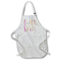 Apron - Modern Pink and Yellow Brush Stroke Stripes Patterns