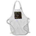 Apron - Contemporary Black and Image Of Gold Curly Leaf Pattern Patterns