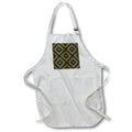 Apron - Black and Image Of Gold Dot Squares Geometric Pattern Patterns