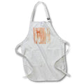 Apron - Orange Distressed Image Of Wood Patterns