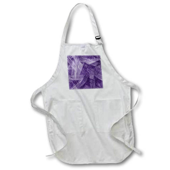 Apron - Modern Purple Cross Hatch Brush Strokes Pattern Patterns
