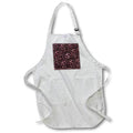 Apron - Glam Red Image Of Glitter Rose Outline Pattern Patterns