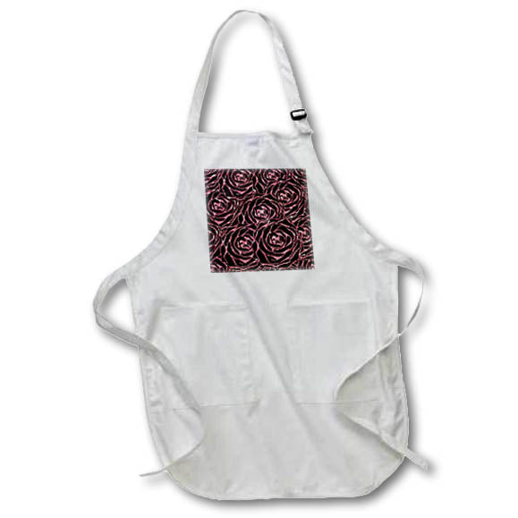 Apron - Glam Red Image Of Glitter Rose Outline Pattern Patterns