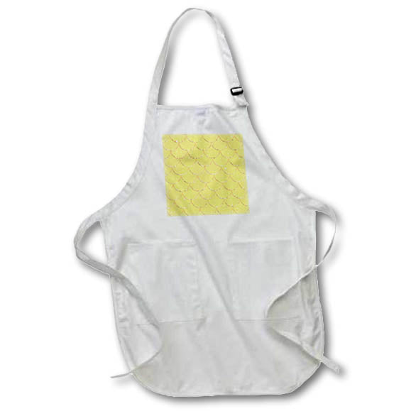 Apron - Yellow and Image Of Glitter Mermaid Scallops Pattern Patterns