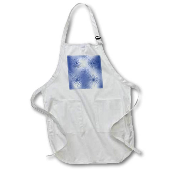 Apron - Blue On Blue Glam Fireworks Pattern Patterns