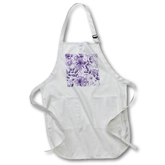 Apron - Pretty Purple Petunia Flower Pattern Patterns