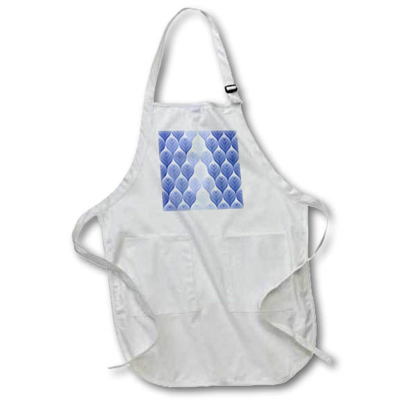 Apron - Shades of Blue Modern Peacock Feather Pattern Patterns