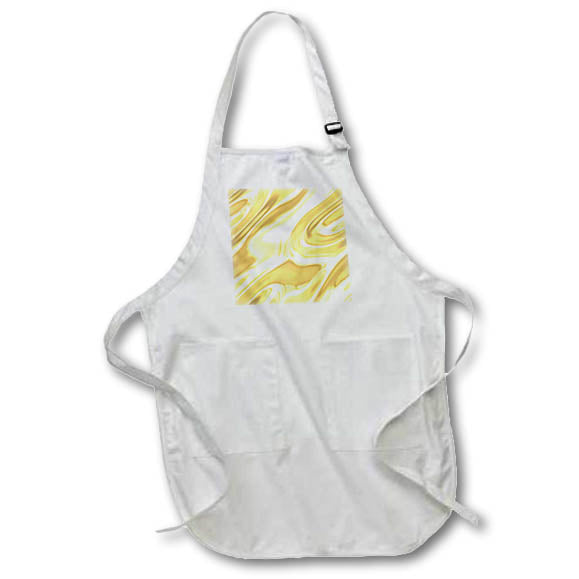 Apron - Yellow Image Of Liquid Metal Abstract Patterns