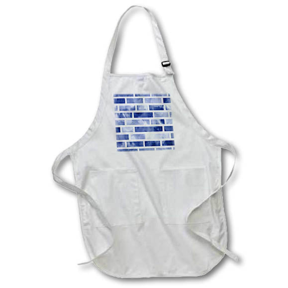 Apron - Contemporary Blue Image Of Watercolor Brick Pattern Patterns