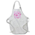 Apron - Pink and White Lotus Flower and Dot Pattern Patterns