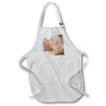 Apron - White flowers and pink ribbbon Still Life