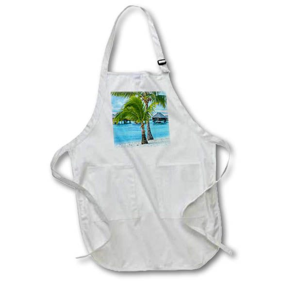 Apron - French Polynesia, Moorea. Overwater bungalows French Polynesia