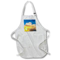 Apron - French Polynesia, Moorea. Clouds over island at sunset. French Polynesia