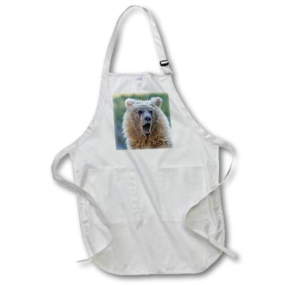 Apron - Brown bear cub sticking out its tongue 2. Alaska