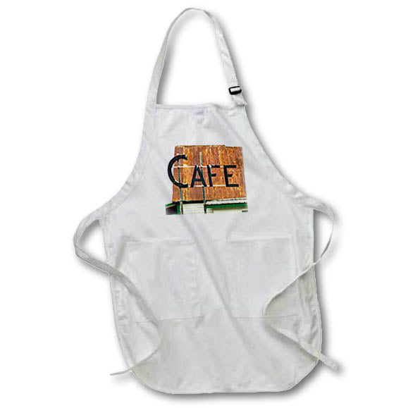 Apron - Hope, Alaska, Rustic roof and cafe sign Alaska