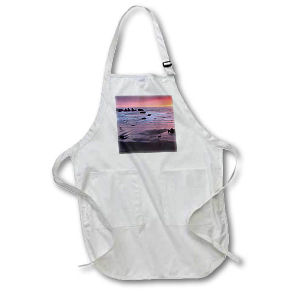Apron - Sunset lights up Bandon Beach in Oregon. Oregon