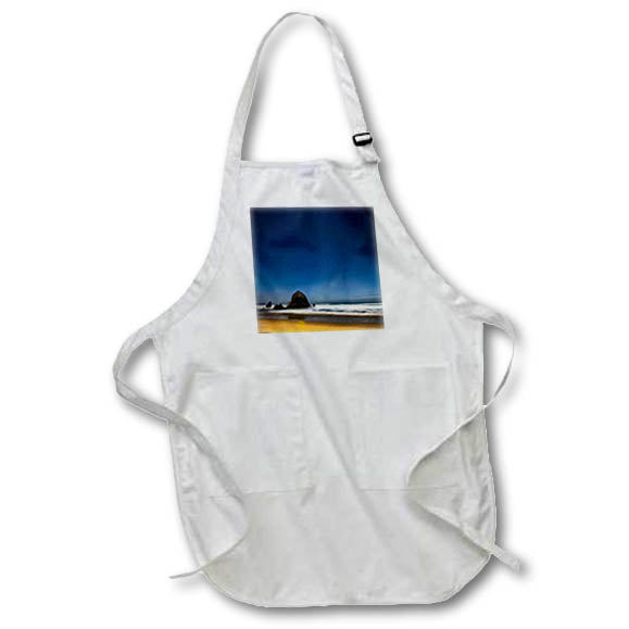 Apron - USA, Oregon. Cannon Beach and Haystack Rock. Stars at night. Oregon