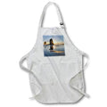 Apron - USA, Oregon. Cannon Beach with Haystack near sunset and low tide 1. Oregon