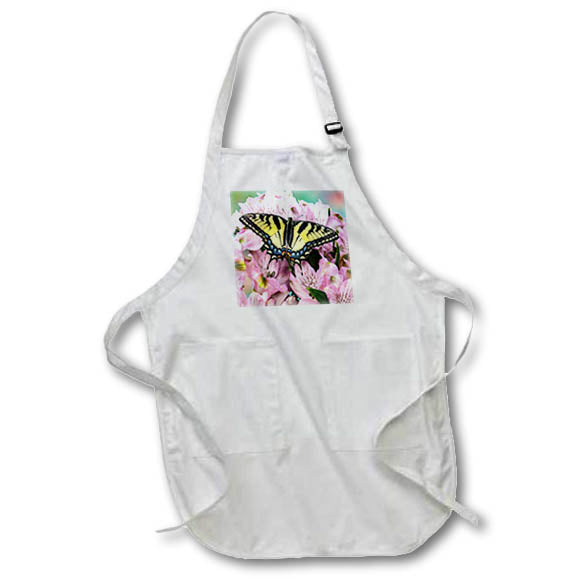 Apron - Washington State, Sammamish. Tiger swallowtail butterfly. Lily. Washington State