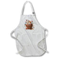 Apron - Pretty Chocolate Cupcake and Flower Illustration Illustrations