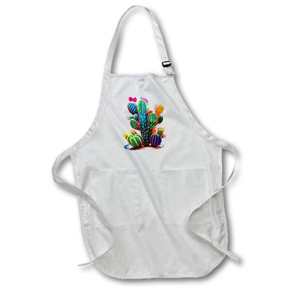 Apron - Bright Neon Cactus Illustration Illustrations