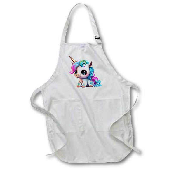 Apron - Cute Colorful Baby Unicorn Illustration Illustrations