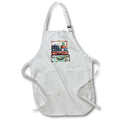 Apron - Stack Of Vintage Luggage Illustration Illustrations
