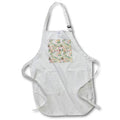 Apron - Pretty Pik and White Boho Floral Pattern Patterns and Backgrounds