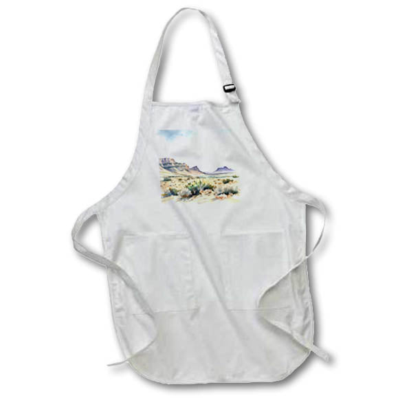 Apron - Image Of Watercolor Desert Scene Patterns and Backgrounds